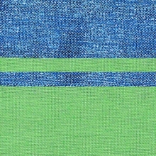 Fouta plate authentique vert wasabi rayures lurex bleu piscine (1x2m)