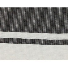 Fouta plate gris anthracite rayures blanches 1x2m