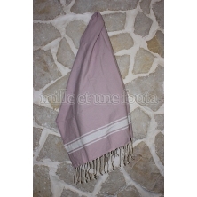 Fouta plate vieux rose (100x200cm)