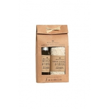 Kit argan parfum jasmin - Huile de massage 75ml - Savon de gommage 125gr