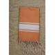 Fouta plate nectarine rayures blanches (1x2m)