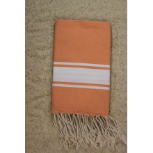 Fouta plate nectarine rayures blanches (1x2m)