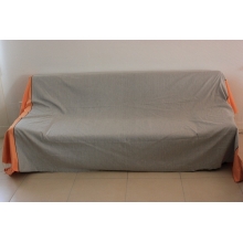 Jetée de canapé 2x3m Mari gris, orange, bleu
