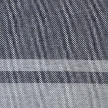 Fouta plate bicolore gris anthracite, rayures gris (1x2m)
 COLORIS-Gris