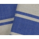 Duo de foutas bleu breton &lin (1x2m) 1 fouta bleu breton, rayures lin  1 fouta Lin, rayures bleu breton