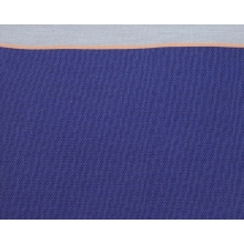 Fouta XXL 2x3m " Mari" bleu, gris et fine rayure orange