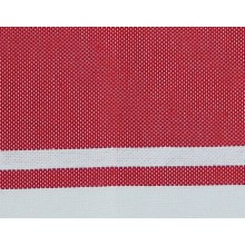 Fouta plate rouge rayures blanches