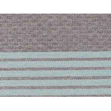 Fouta nid d'abeille Diane Gris clair et bleu turquoise