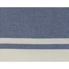 Fouta plate bleu Jeans rayures blanches