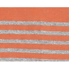 Fouta plate orange rayures lurex argent