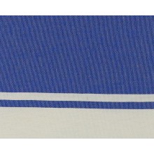 Fouta plate Bleu intense rayures blanches 1x2m
