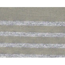 Fouta plate beige grège rayures lurex argent