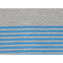 Fouta nid d'abeille Diane Gris clair et bleu piscine