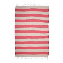 Fouta Pestemal Mediterranean Beige et Rouge