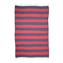 Fouta Pestemal Mediterranean Indigo et Rouge