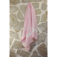 Fouta plate Rose Dragée  (100x200 cm)