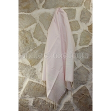 Fouta plate rose pâle (100x200 cm)