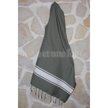 Fouta plate vert bouteille (100x200 cm)