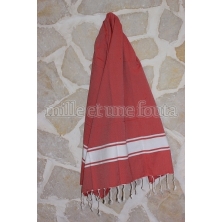 Fouta plate rouge (100x200 cm)