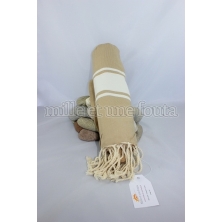 Fouta plate beige (100x200 cm)